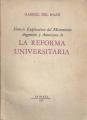 Portada de Síntesis explicativa del Movimiento Argentino y Americano de la Reforma Universitaria