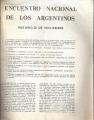 Portada de Encuentro Nacional de los Argentinos, Rosario 21 de noviembre de 1970