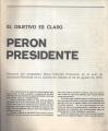 Portada de El objetivo es claro: Perón Presidente