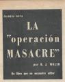 Portada de La "operación masacre". Un libro que no encuentra editor