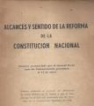 Portada de Alcances y sentido de la reforma de la Constitución Nacional