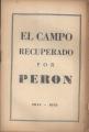 Portada de El campo recuperado por Perón 1944-1951