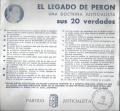 Portada de El legado de Perón. Una doctrina justicialista. Sus 20 verdades