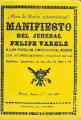 Portada de Manifiesto del jeneral Felipe Varela a los pueblos americanos